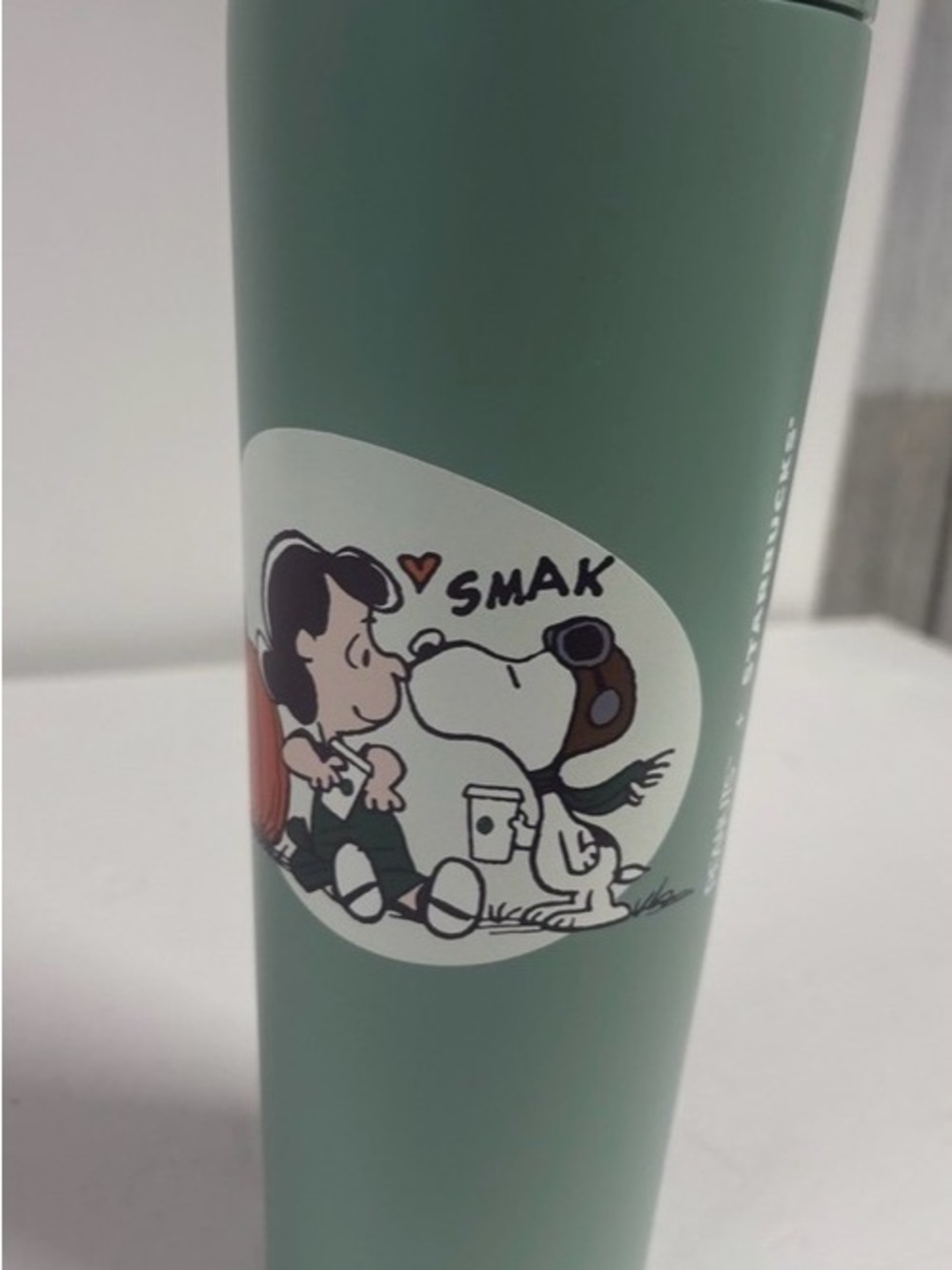 Starbucks Peanuts Snoopy Mint Green Travel Bottle